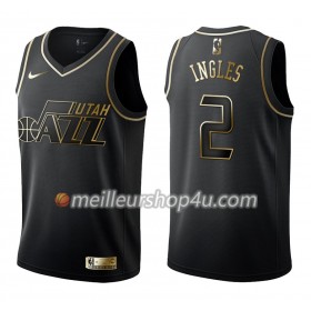 Maillot Basket Homme Utah Jazz Joe Ingles 2 Nike Noir Gold Edition Swingman